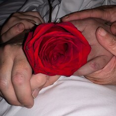 Samantha’s and my hands held her hands and blessed her with the sacred rose 