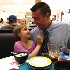 Dinner night, before her first Johns Hopkins appointment, at Sushi Tracks at Tyson’s Mall in VA